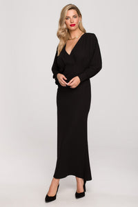 Elegant Deep V-Neck Maxi Dress