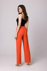 Versatile High-Waist Coral Trousers