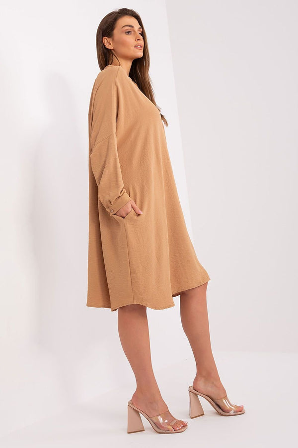 Loose Fit Buttoned Shirt Dress