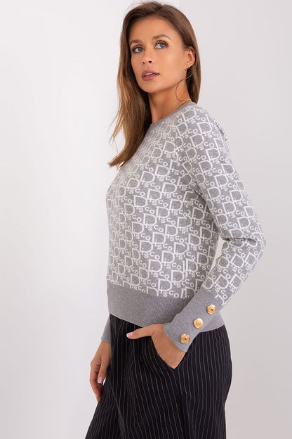 Viscose Jumper with Button Cuffs - Michelle & Kenza Co.