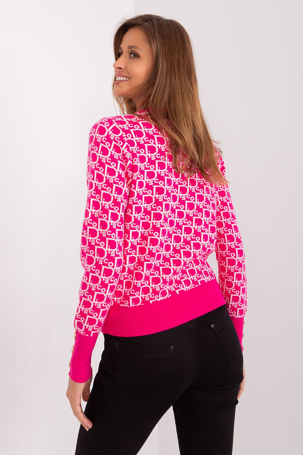 Viscose Jumper with Buttoned Cuffs - Michelle & Kenza Co.