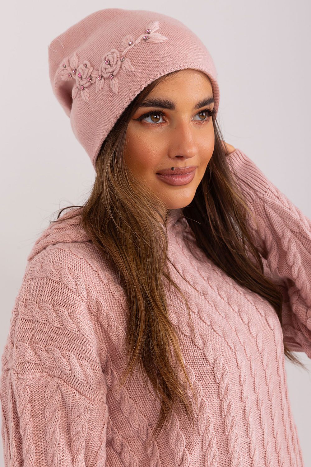 Cashmere Applique Winter Hat