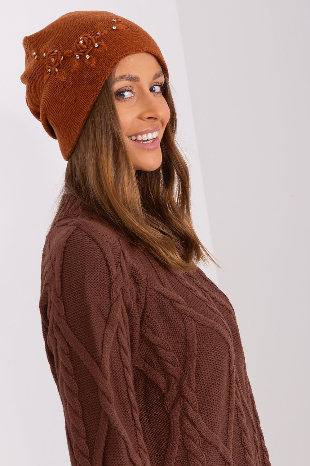 Cashmere Applique Winter Hat