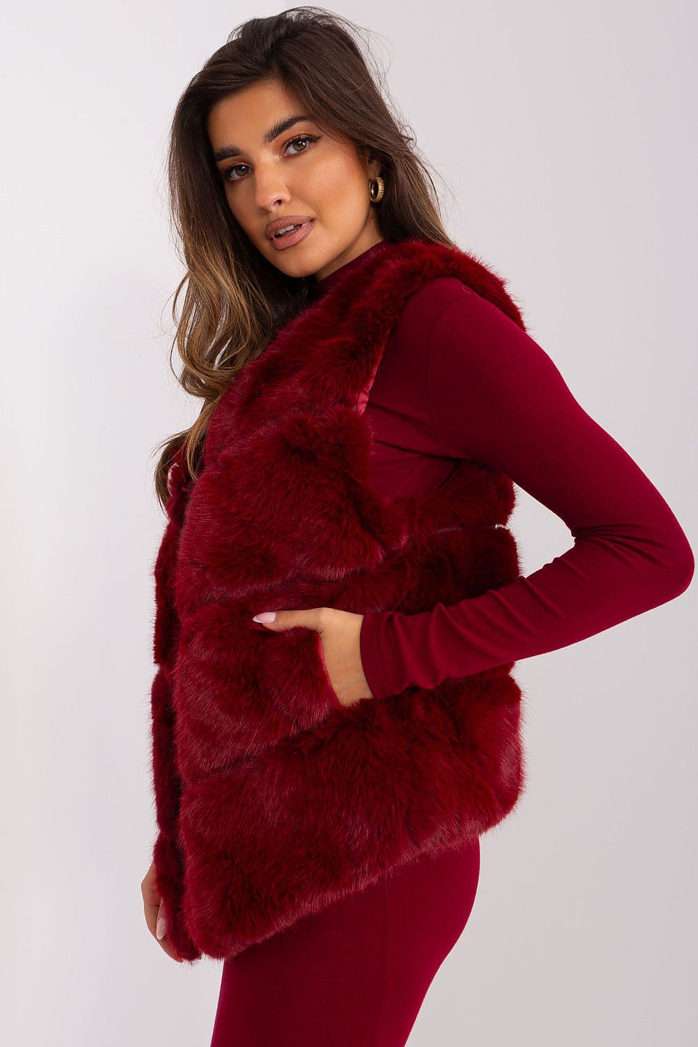 Chic Faux Fur Gilet - Practical Pockets