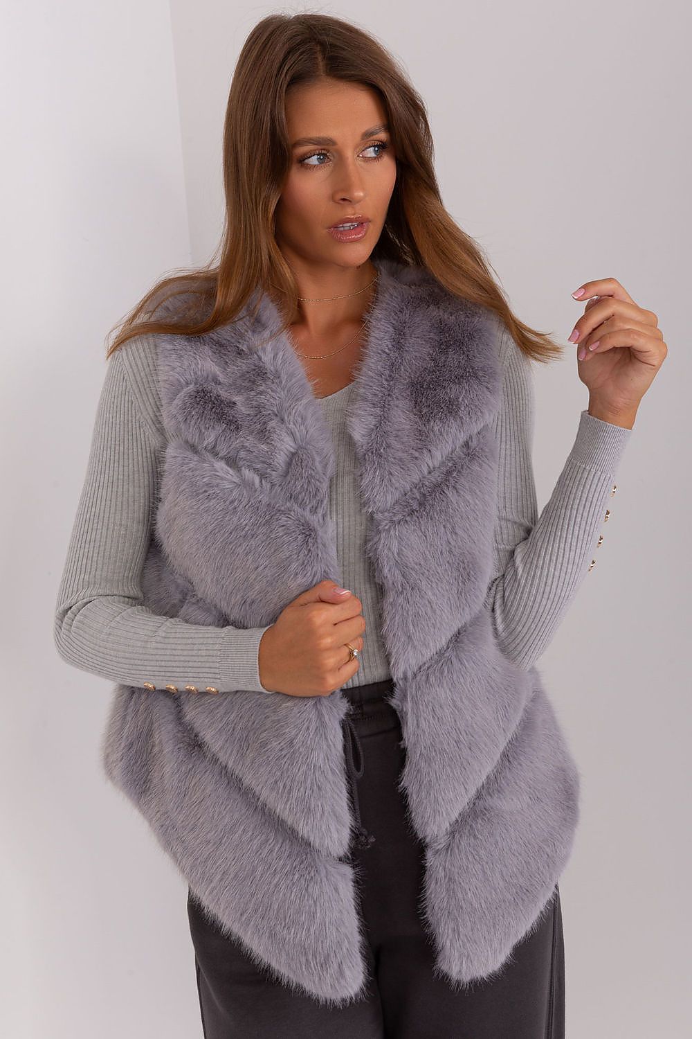 Chic Faux Fur Gilet - Practical Pockets