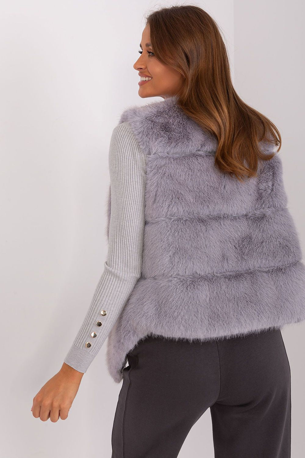 Chic Faux Fur Gilet - Practical Pockets