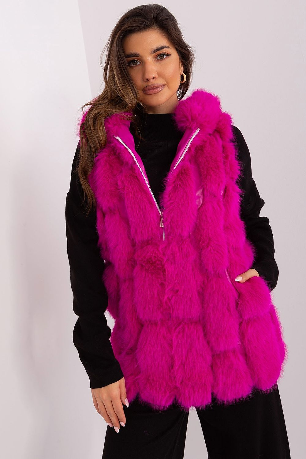 Chic Hooded Fur Vest