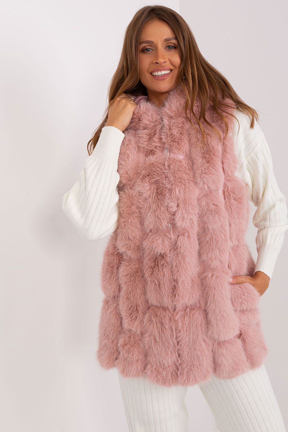 Chic Hooded Fur Vest