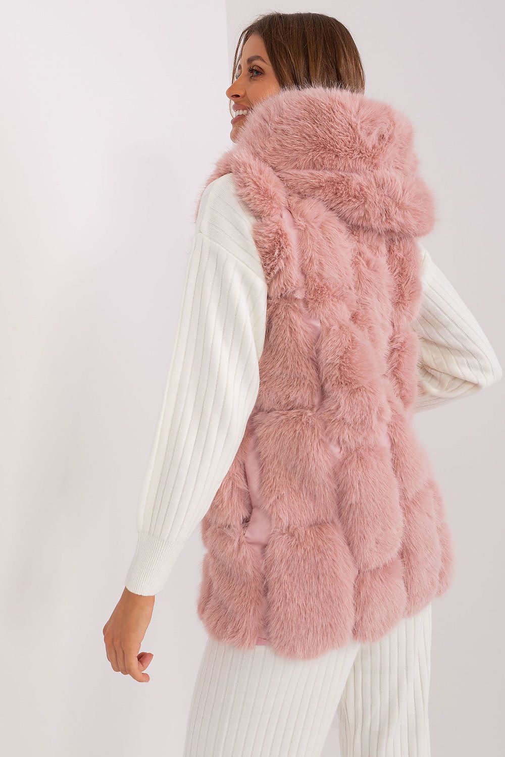 Chic Hooded Fur Vest