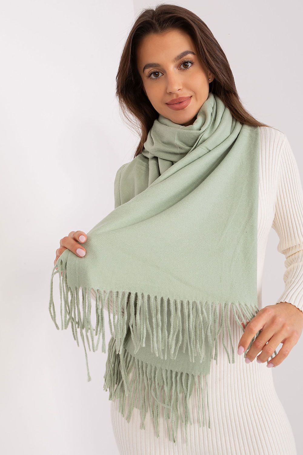 Chic Long Scarf - Tasselled