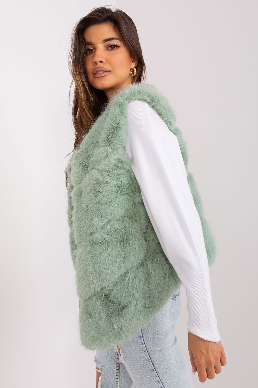 Chic Faux Fur Gilet - Practical Pockets