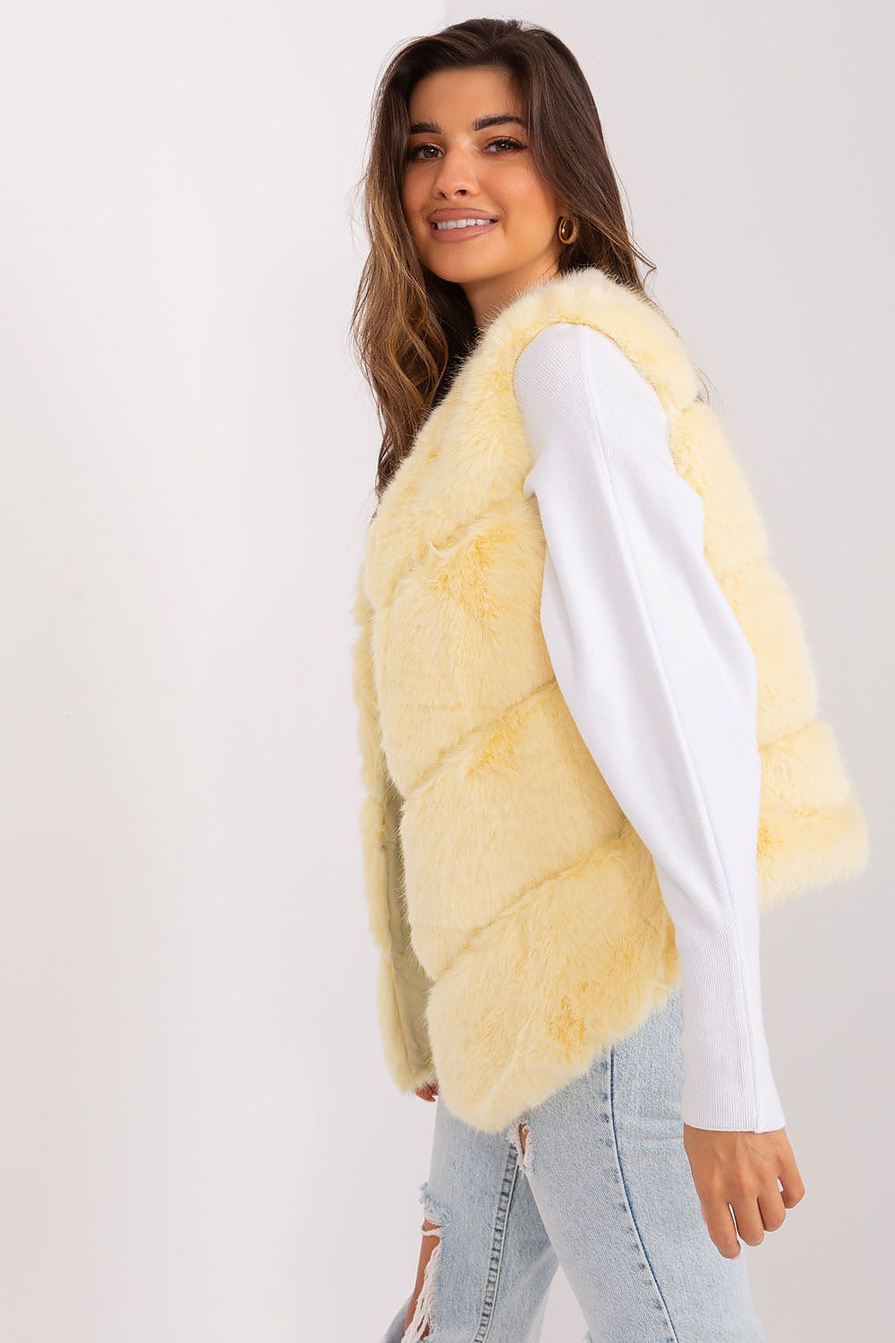 Chic Faux Fur Gilet - Practical Pockets