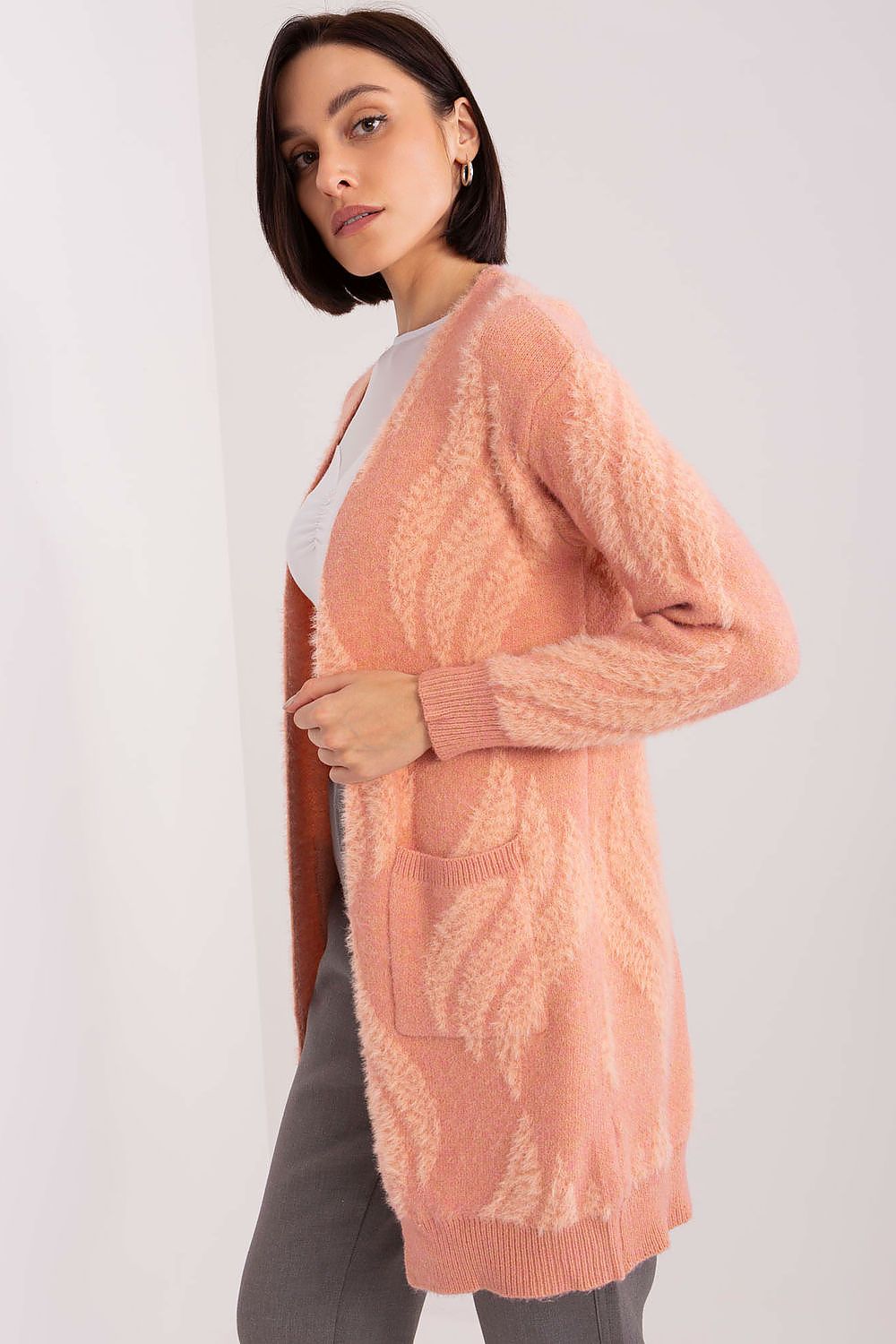 Variegated Knit Cardigan with Slip Pockets - Michelle & Kenza Co.