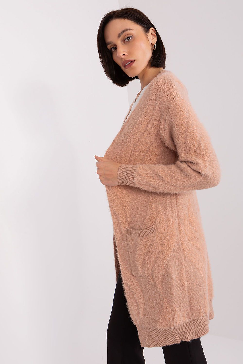 Variegated Knit Cardigan with Slip Pockets - Michelle & Kenza Co.