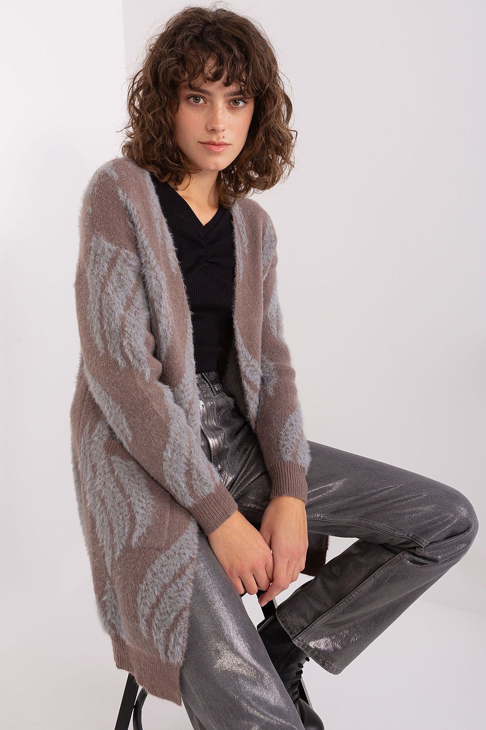 Variegated Knit Bedspread Cardigan