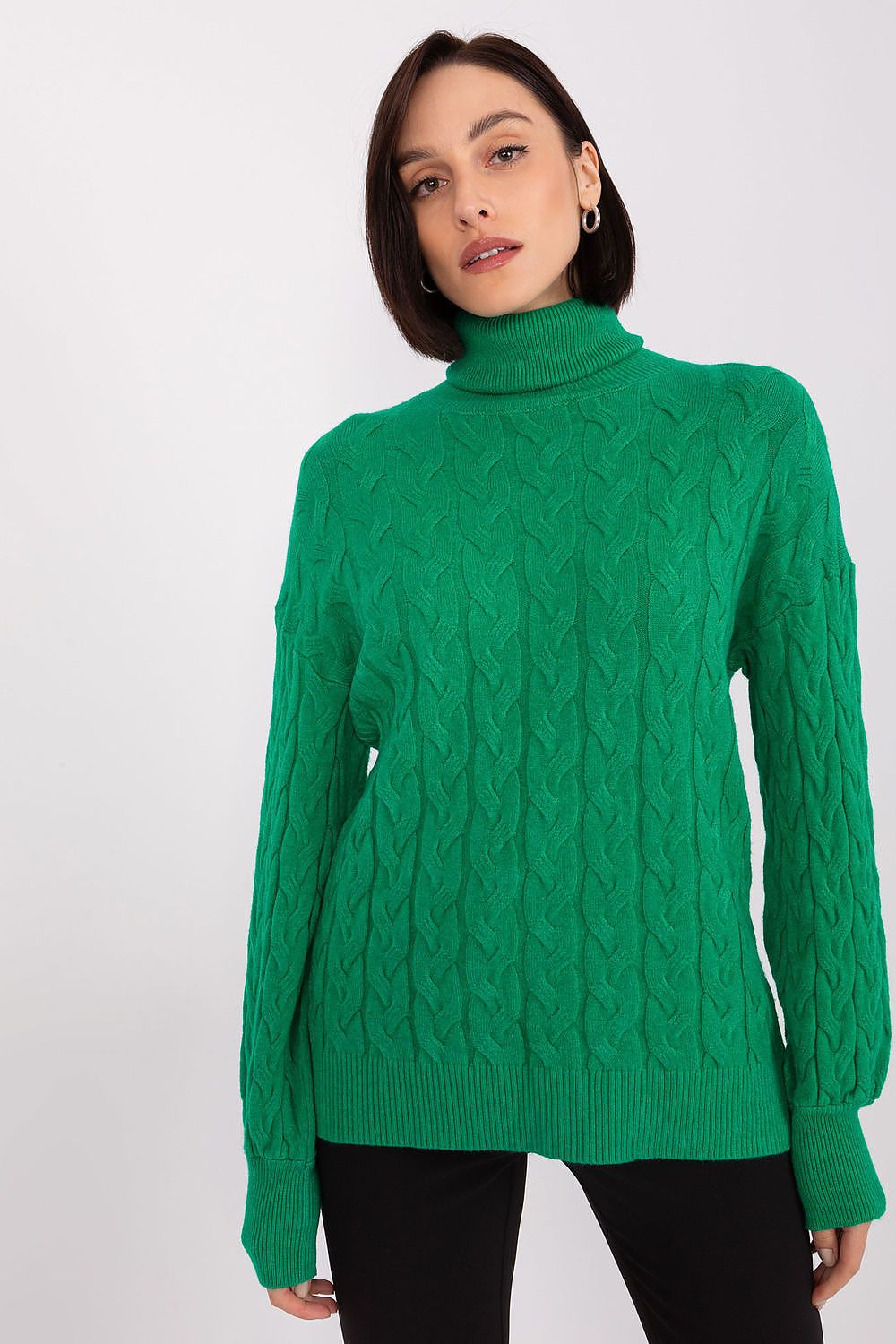 Variegated Knit Turtleneck with Plaid Weave - Michelle & Kenza Co.