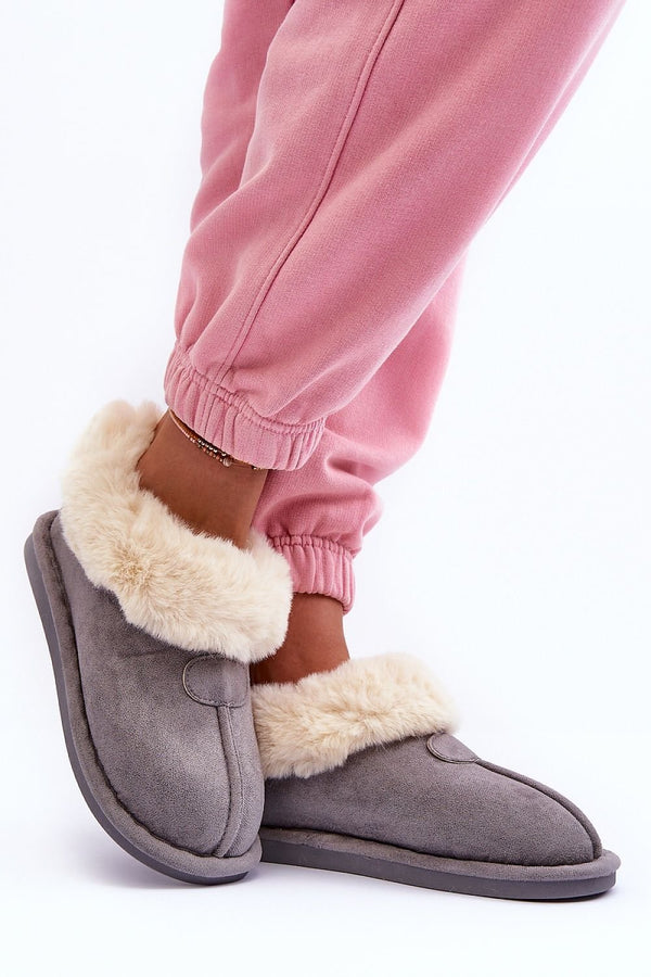 Catherine Faux Fur-Lined Suede Slip-On Slippers
