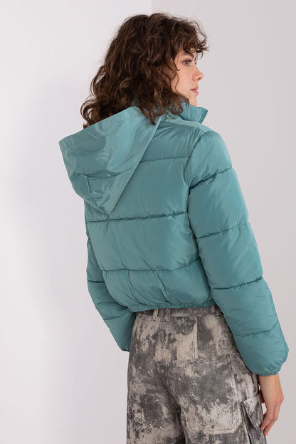 Quilted Hooded Jacket with Pockets