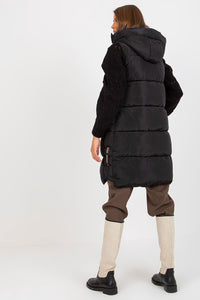 Down Quilted Gilet with Hood and Zippered Closure - Michelle & Kenza Co.