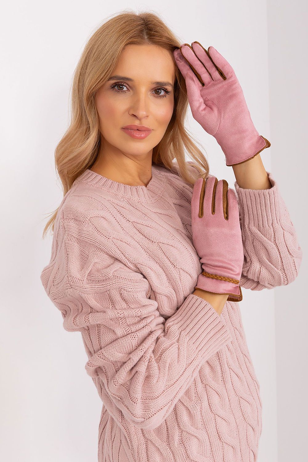 Smooth Gloves with Decorative Braided Straps - Michelle & Kenza Co.