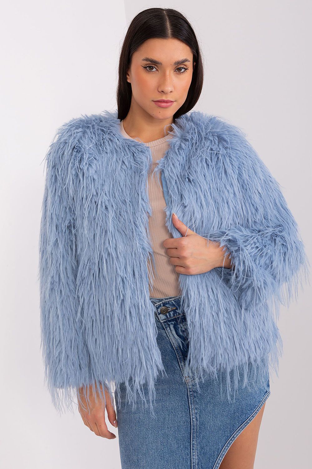 Fur Finish Elegant Transitional Jacket