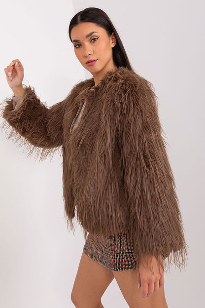 Fur Finish Elegant Transitional Jacket