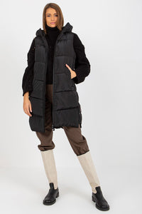 Down Quilted Gilet with Hood and Zippered Closure - Michelle & Kenza Co.