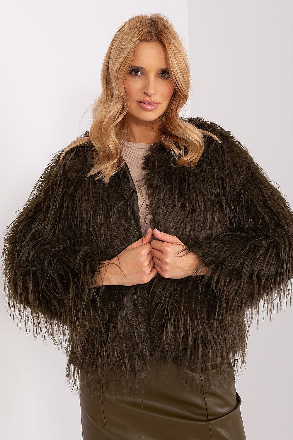 Fur Finish Elegant Transitional Jacket