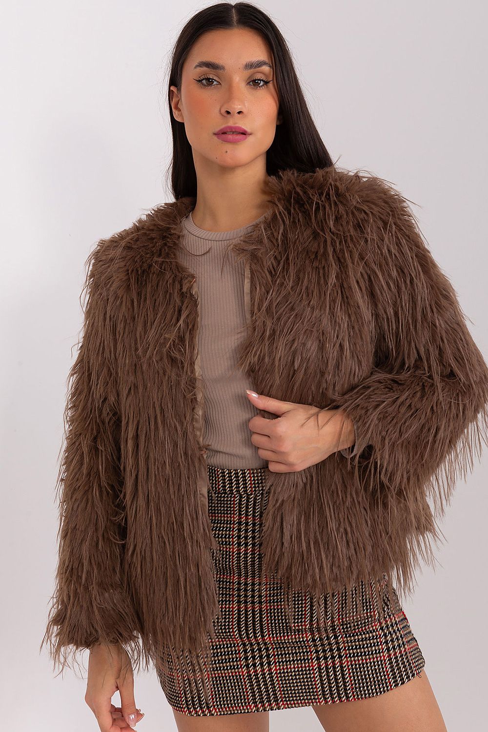 Fur Finish Elegant Transitional Jacket