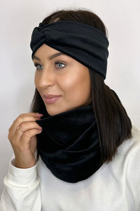 Soft Velour Headband and Chimney Set