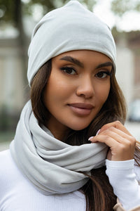 Soft Velour Cap and Snood Set