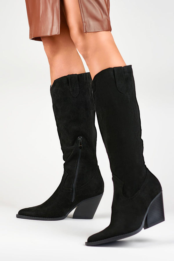 Serena Knee-High Heel Boots: The Isabelle