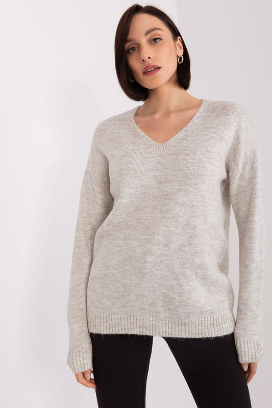 Chic Heart Neck Sweater