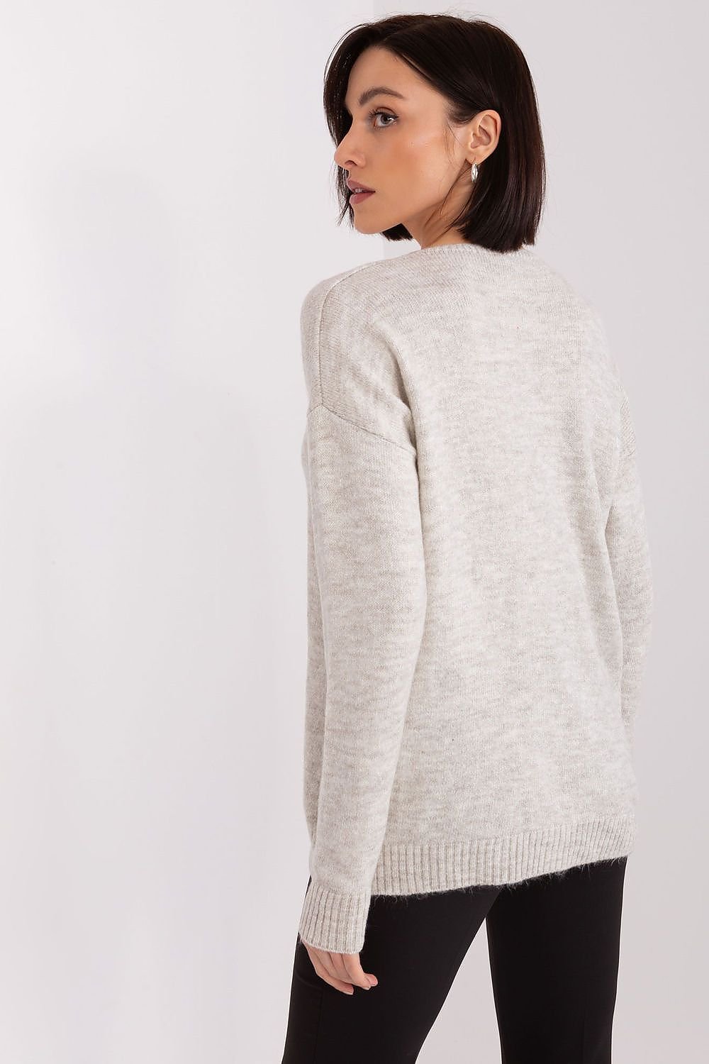 Chic Heart Neck Sweater