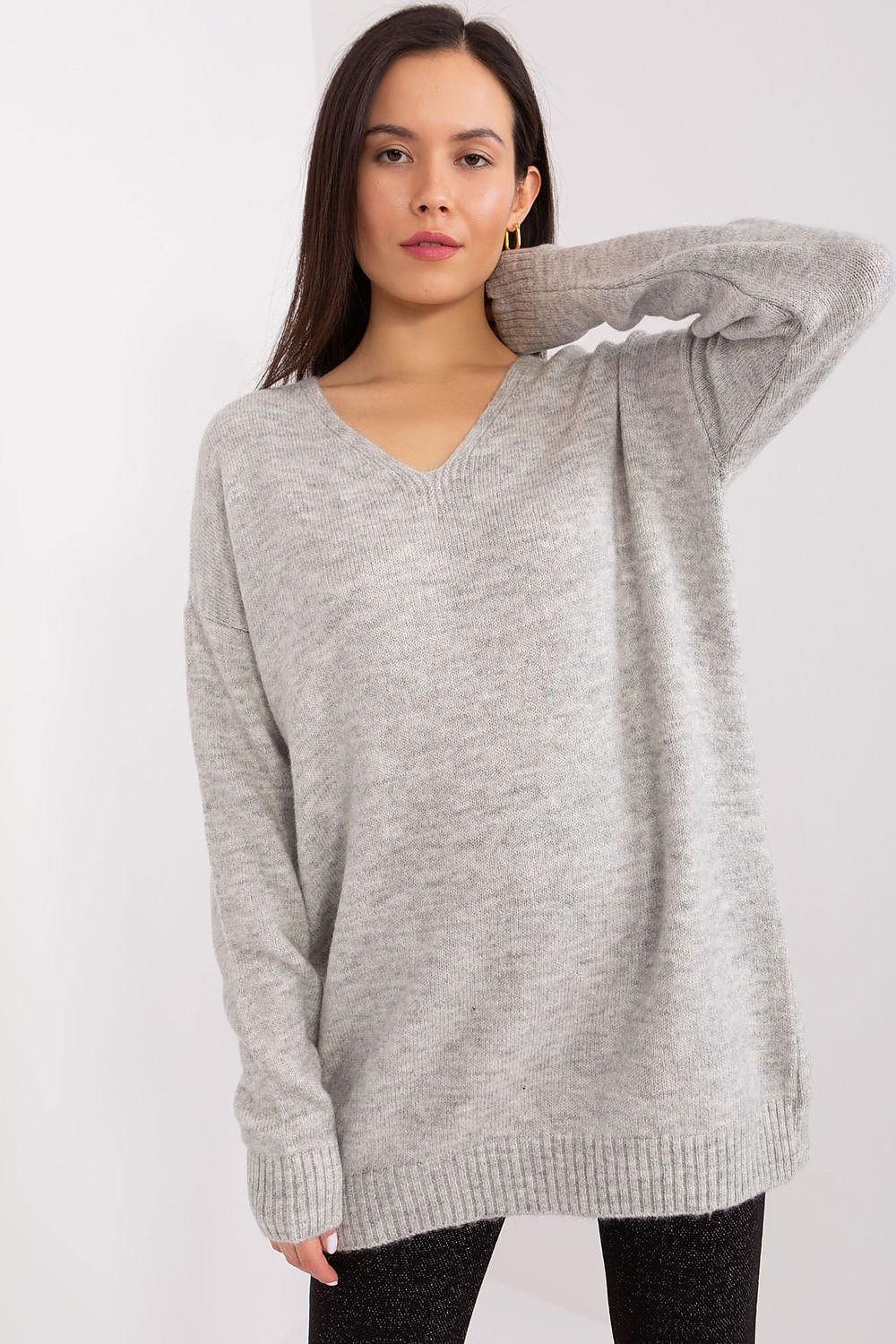 Chic Heart Neck Sweater