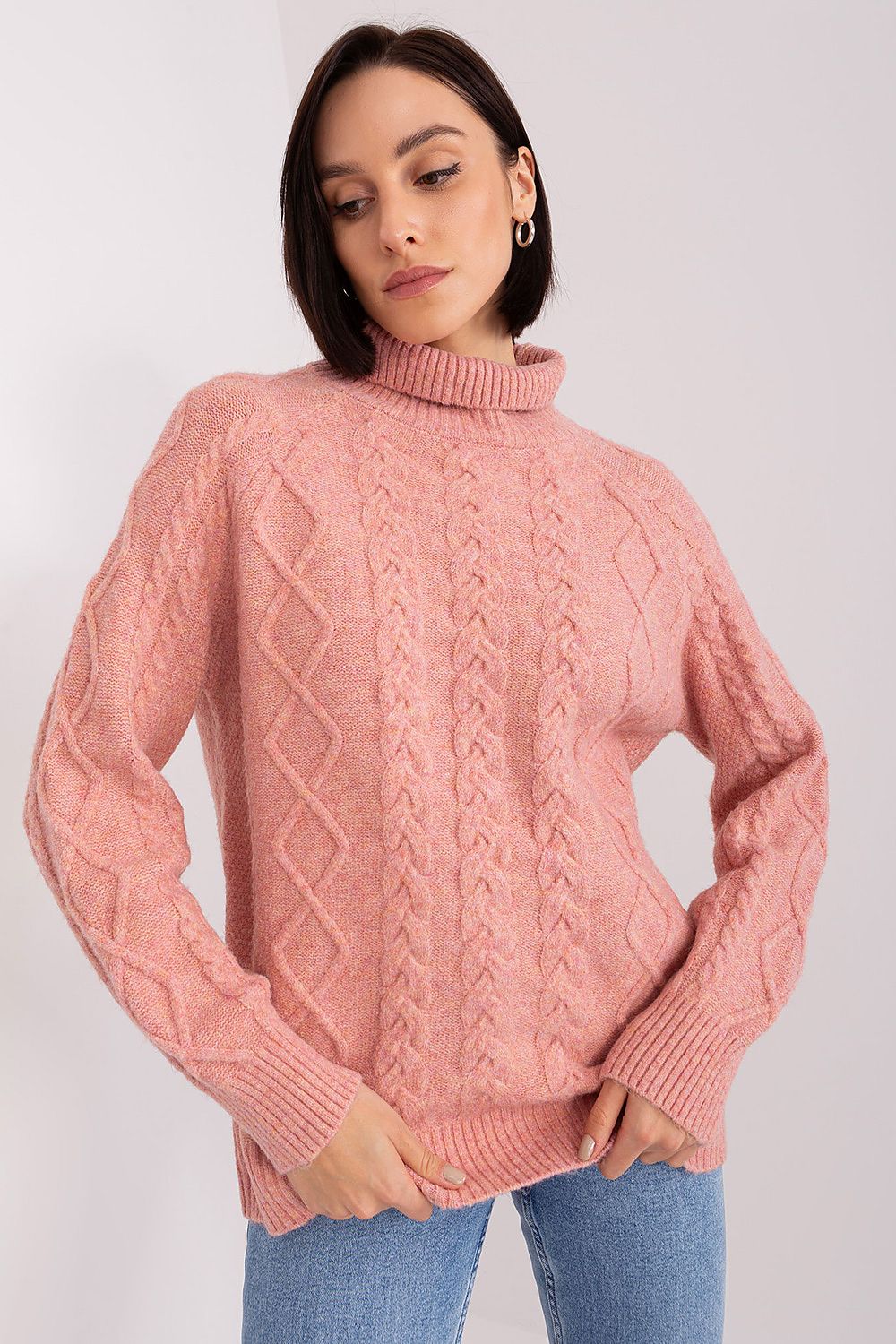 Acrylic Sweater with Plaid Texture - Michelle & Kenza Co.