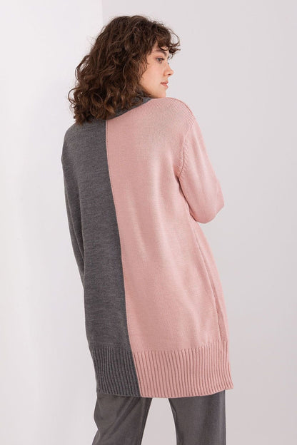 Two-Tone Turtleneck Sweater