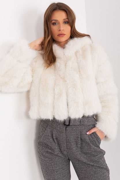 Fur-Trimmed Jacket with Sporty Hood - Michelle & Kenza Co.