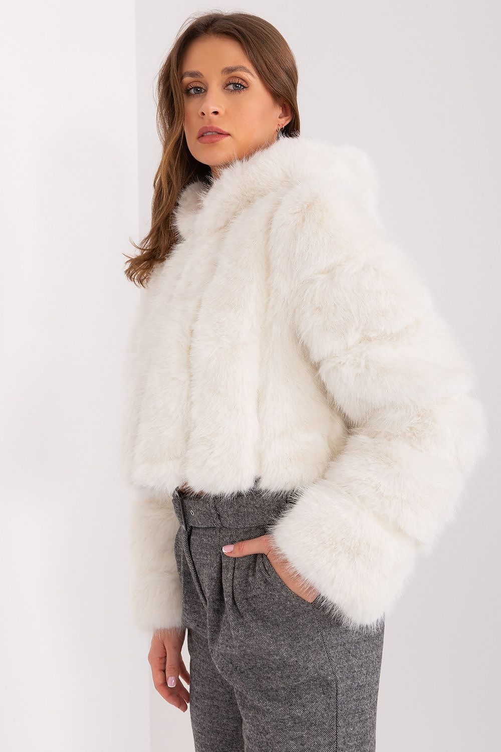 Fur-Trimmed Jacket with Sporty Hood - Michelle & Kenza Co.