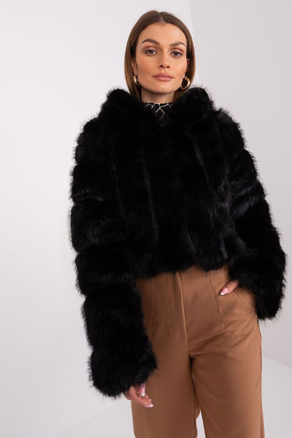 Fur-Trimmed Jacket with Sporty Hood - Michelle & Kenza Co.