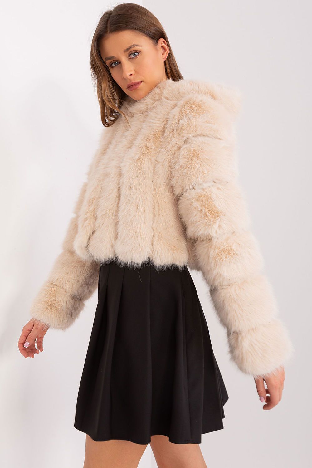 Fur-Trimmed Jacket with Sporty Hood - Michelle & Kenza Co.