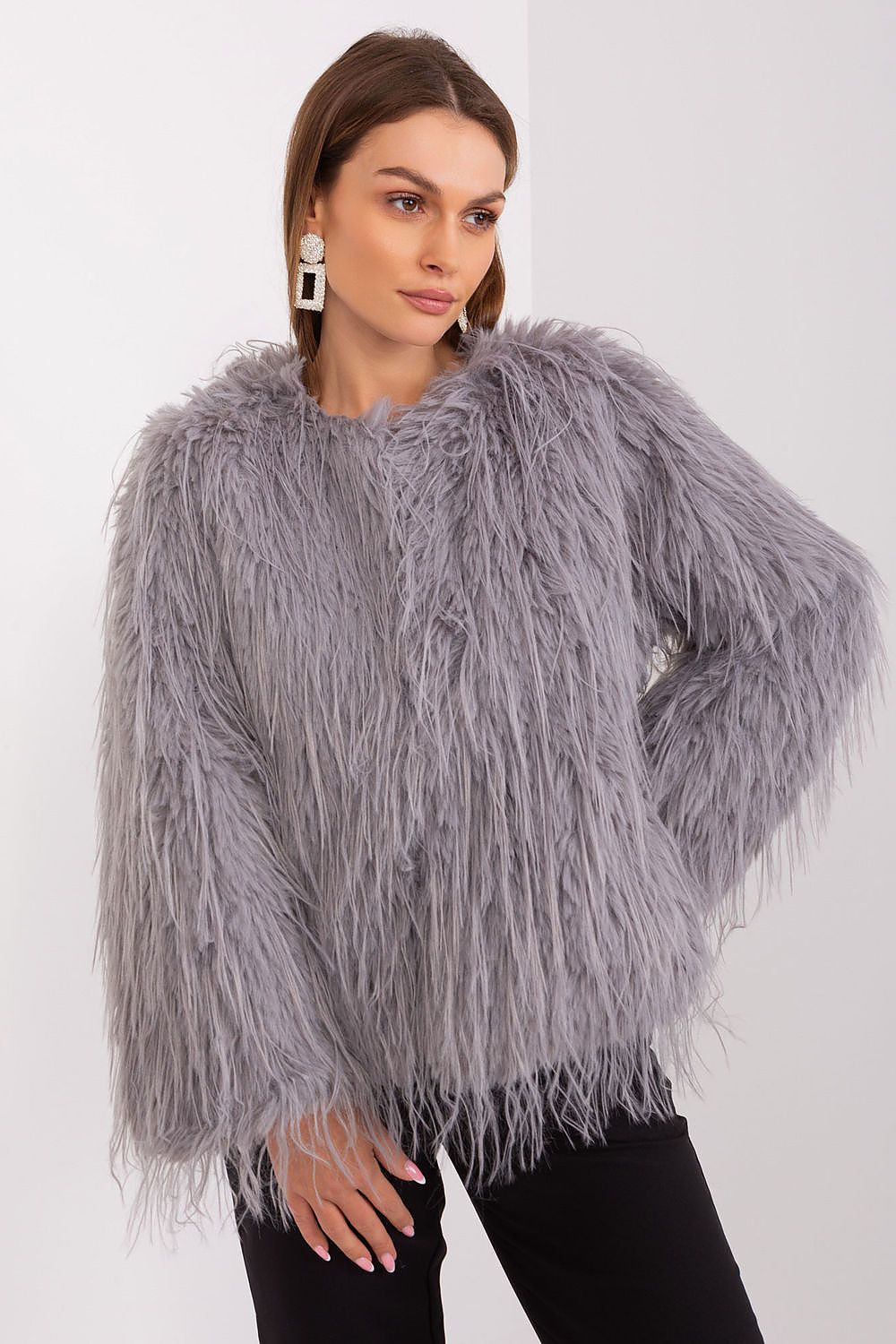 Fur Finish Elegant Transitional Jacket