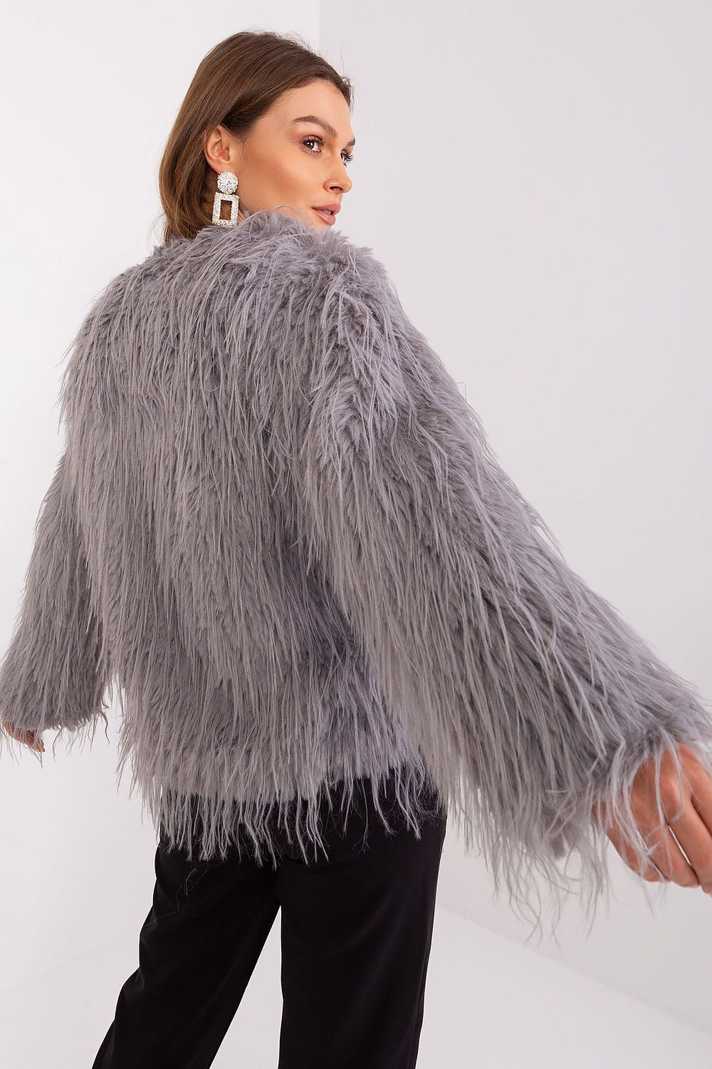 Fur Finish Elegant Transitional Jacket