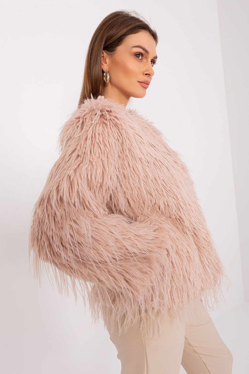 Fur Finish Elegant Transitional Jacket