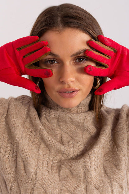 Braided Floral Touch Gloves