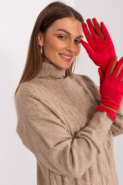 Braided Floral Touch Gloves