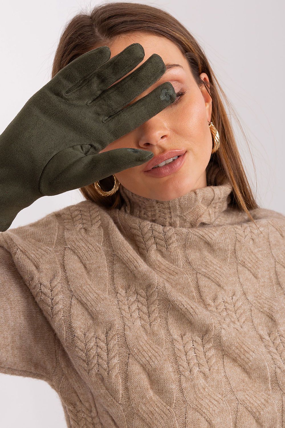 Elegant Touchscreen Gloves - Embroidered