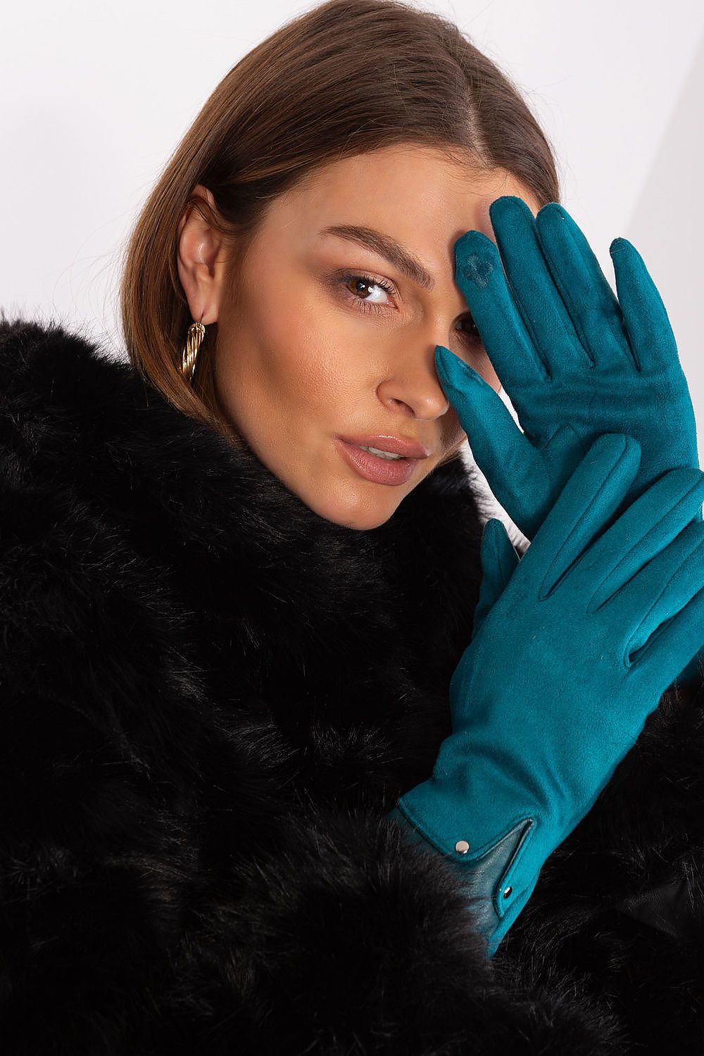 Elegant Touchscreen Gloves - Embroidered