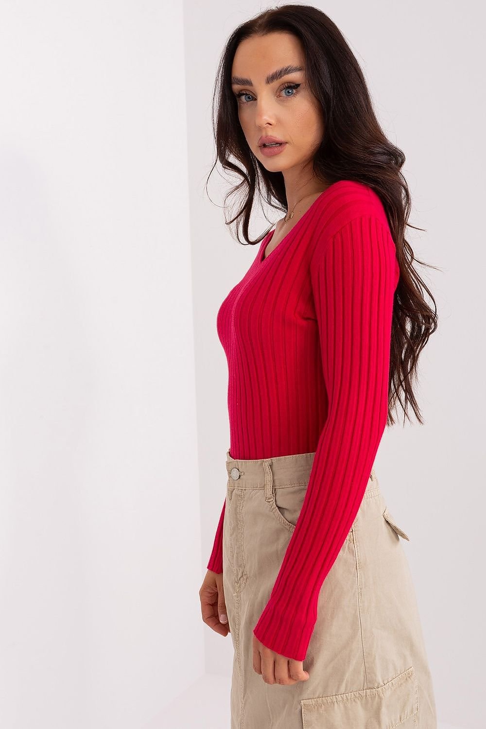 Chic Ribbed Long Sleeve Sweater