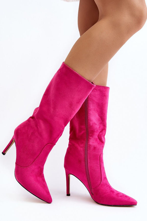 Elegant Eco-Suede Stiletto Heel Boots